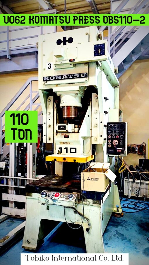 Trusted Seller: KOMATSU OBS110-2 Power Press Japan